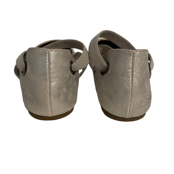 Blowfish Malibu Pixi Metallic Silver Ballet Flats w/ Cross Ankle Straps Size 2 - Picture 3 of 6